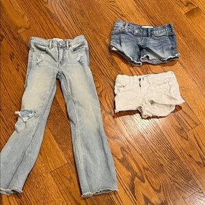 Abercrombie Kids Light Blue Jeans and Shorts Set